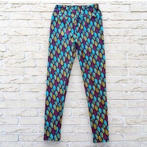 2for$15 3for$20 NEW LuLaRoe One Size Leggings -  Burgundy w tan blue leaves